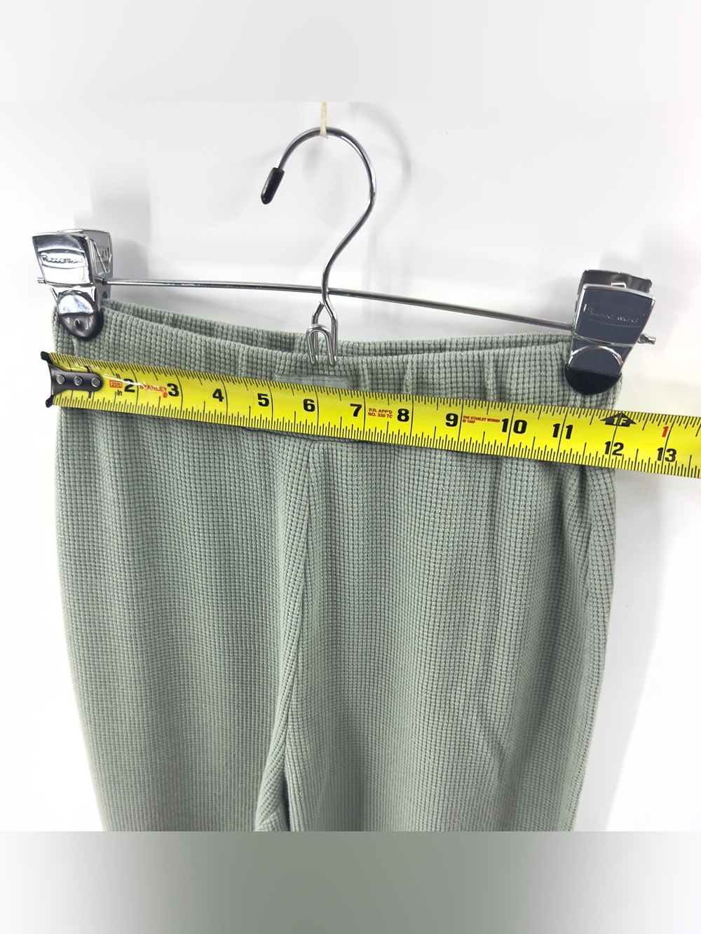 Comfrt Waffle Lounge Pants Green Size XS Casual Cozy Soft Relaxed Wide Leg - Picture 6 of 8